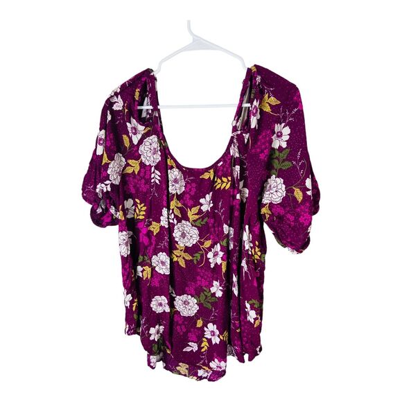 Torrid Challis Crochet Trim Cold Lace-Up Shoulder Size 5X for Women's - Picture 4 of 10